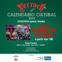 Coletivo Samba da Guariba neste feriado de 1° de maio na Ceilândia