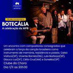 De Norte a Sul, um brinde à MPB – Botecália faz sua estreia em Brasília De Norte a Sul, um brinde à MPB – Botecália faz sua estreia em Brasília